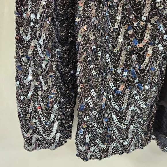 Womens Sequin Open Jacket Y2K New Years Eve Size  Medium - Picture 2 of 8